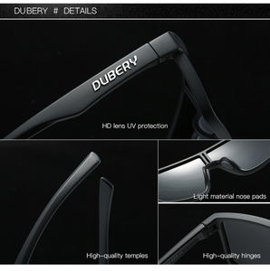 DUBERY 2025 Lunettes de soleil de sport surdimensionnées Lentille polarisée Coupe-vent Bleu/Noir/Rouge Vert Transparent <span class=keywords><strong>PC</strong></span> pour les grandes nuances d'équitation - Product Image 6