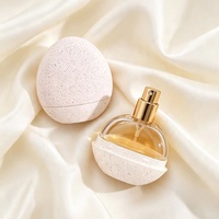 Bouteille de parfum en verre transparent en forme d'oeuf de 15ml Distributeur d'atomiseur de bouteilles de parfum en spray vide haut de gamme