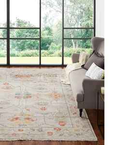 Tapis noués à la main de haute qualité en pure laine, laine filée à la main, tapis en laine noués à la main de qualité supérieure, design Ushak - Product Image 2