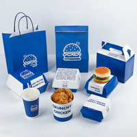 Solution personnalisée d'emballage écologique pour la restauration rapide |   Sacs en papier, boîtes à hamburgers, boîtes à emporter et gobelets avec logo