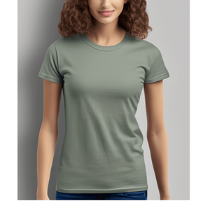 Camiseta de mujer de la mejor calidad, Camiseta de cuello redondo con patrón de marca personalizado para mujer de talla grande de proveedor de Bangladesh - Product Image 6