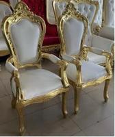 Chaise Trône Classique pour Mariage, Événements Royaux, Mariée et Marié, Cadre en Bois, Chaise Trône de Luxe pour Roi