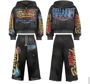2026 Brand Hooded <b>Zip</b>-<b>Up</b> <b>Jacket</b> Unisex Adult Streetwear Full Sleeve Printed Letter Pattern Autumn Casual Sweatshirt Tracksuit - Product Image 1