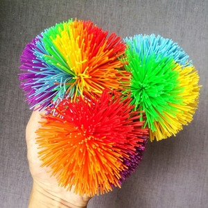 Bán buôn cảm giác fidgets đồ chơi đầy màu sắc cầu vồng POM nhựa khỉ <span class=keywords><strong>stringy</strong></span> Balls bouncy căng thẳng tung hứng đồ chơi ngoài trời cấu trúc - Product Image 5