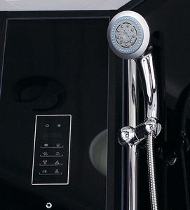 AFFINARE Cabine de <span class=keywords><strong>douche</strong></span> carrée en acrylique noir de 1 mètre avec charnière et cadre en aluminium, pour salle de bain domestique, idéale pour la vapeur - Product Image 4