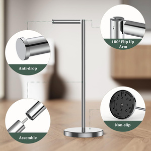 Support mural moderne et écologique en acier inoxydable pour <span class=keywords><strong>rouleau</strong></span> de <span class=keywords><strong>papier</strong></span> toilette, idéal pour salle de bain, cuisine et salon – Meilleures ventes - Product Image 6