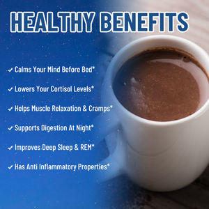 Suplemento para Dormir OEM, Reishi, Glicinato <span class=keywords><strong>de</strong></span> <span class=keywords><strong>Magnesio</strong></span>, L-Teanina, Chocolate <span class=keywords><strong>de</strong></span> <span class=keywords><strong>Coco</strong></span>, Polvo para Ayudar a Dormir - Product Image 2