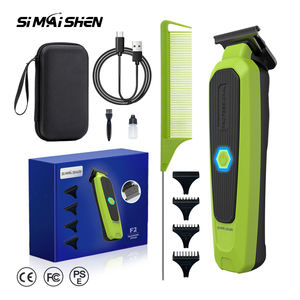 Máquina de corte de pelo <span class=keywords><strong>profesional</strong></span> para hombres, fábrica, venta al por mayor, pelo potente personalizado para cortadora, hoja de cerámica, Inglés para uso doméstico - Product Image 1