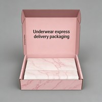 Caja de Papel para Pijamas con Acabado Mate Rosa, Impresión a Todo Color Personalizada, Caja para Ropa Interior, MOQ Bajo, Reciclable, con Papel de Embalaje