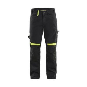 BLAKLADER - 155618609933D120 Pantalones sin bolsillos para uñas Negro/Amarillo-EAN 7330509765494 PANTALONES DE TRABAJO DE CARGA - Product Image 1