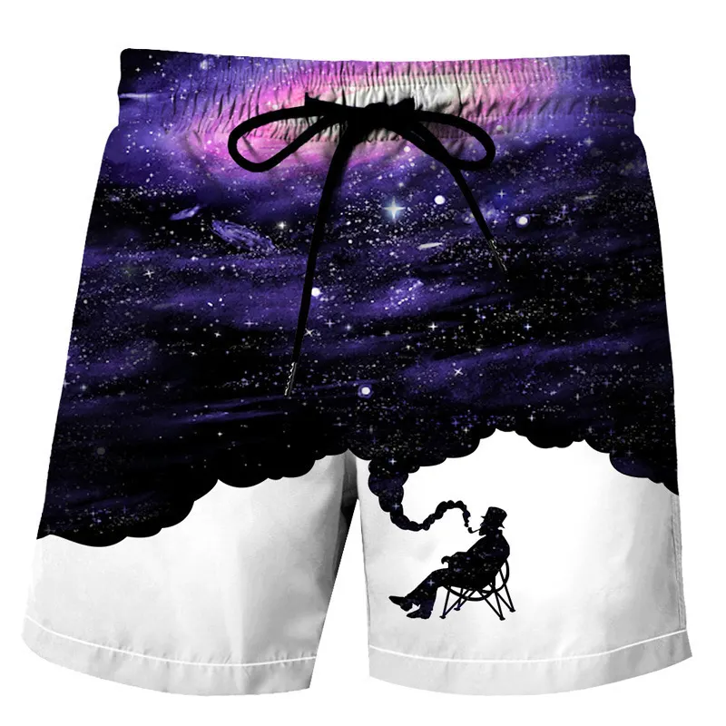 Custom Sublimation Printed Herren Swim Wear Herren Bades horts Custom Fashion Beach Shorts für Herren 100% Polyester Erwachsene