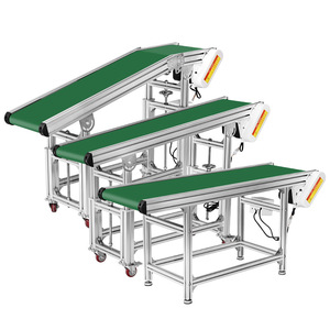 Belt Conveyor Green Belt 3 Tier Adjustable Height Industrial Conveyor For <b>Packaging</b> Sorting <b>Logistics</b> Food Processing - Product Image 1