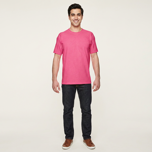 High Quality Custom Printing Solid <b>Blank</b> Men's Nonwoven O-Neck Short Sleeve T-Shirt Regular Fit Breathable Summer Season Top - Product Image 1
