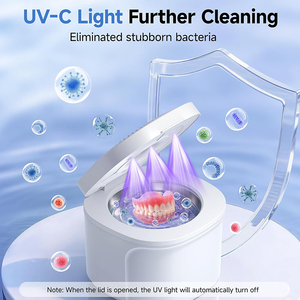 Nouveaux produits 2026 : Nettoyeur ultrasonique mini 4 modes UV avec réservoir en acier inoxydable de 200 ml pour le <span class=keywords><strong>nettoyage</strong></span> des appareils dentaires et des <span class=keywords><strong>lunettes</strong></span> - Product Image 3