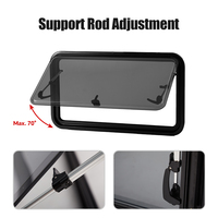 Isolation thermique réglable double couche en acrylique pour fenêtre de camping-car/VR, angle d'ouverture de 70°, installation sans perçage pour