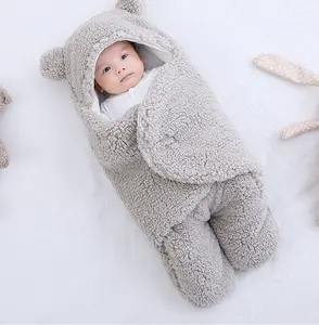 Benutzer definierte heiße Verkauf Neugeborene Baby Schlafsack Soft Infant Bär geformt Plüsch Schlafsack Kinderwagen Wrap Baby Produkte