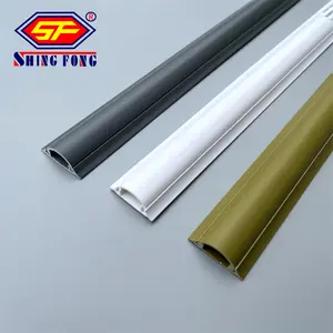 Grey PVC Floor Trunking 25x8mm 35x10mm 50x15mm Half Moon Cable Duct