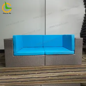 Juego de sofás seccionales modernos de mimbre para exteriores con impermeable, los mejores muebles de 7 piezas para exteriores, sofá de jardín, juego de sofás para Patio