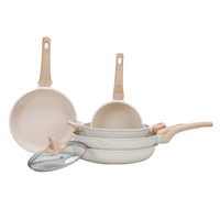 Ensemble d'ustensiles de cuisine en acier inoxydable en gros avec couvercles en verre, compatibles induction, pour usage hôtelier et commandes en gros