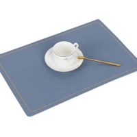 Napperons décoratifs en cuir PU rectangle avec impression personnalisée pour restaurants, napperons avec logo, tapis de table en faux cuir