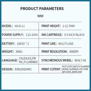 Impresora de Inyección de Tinta Portátil de 12.7mm, Impresora de Codificación de Lotes, Número de Serie, Fecha de Caducidad, Logotipo, para Botellas, Cajas, Bolsas, Tuberías - Product Image 5