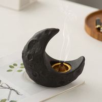 Arabian Art Deco Brûleur d'encens Céramique Moon Jar Objet décoratif pour la maison pour le Ramadan & Eid Mubarak