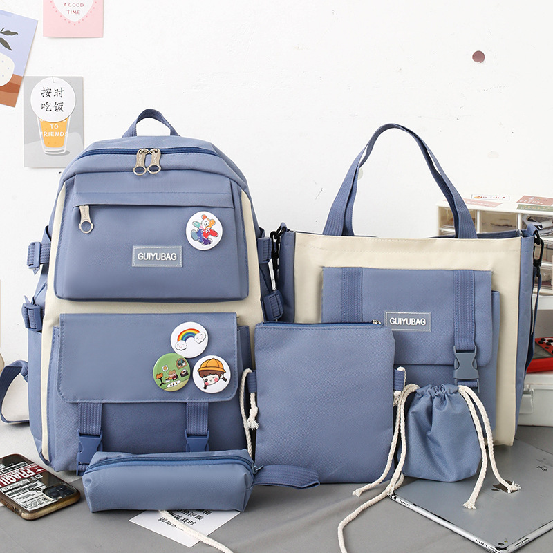 Blue five-piece set
