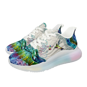 Coloré Style bohème colibri imprimer doux confort chaussures de course à coussin d'air femmes classique Tennis baskets livraison directe - Product Image 2