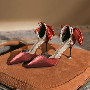 8CM/6CM di seta Chaussures Talon punta Sexy <span class=keywords><strong>tacchi</strong></span> alti bianchi per il matrimonio - Product Image 5