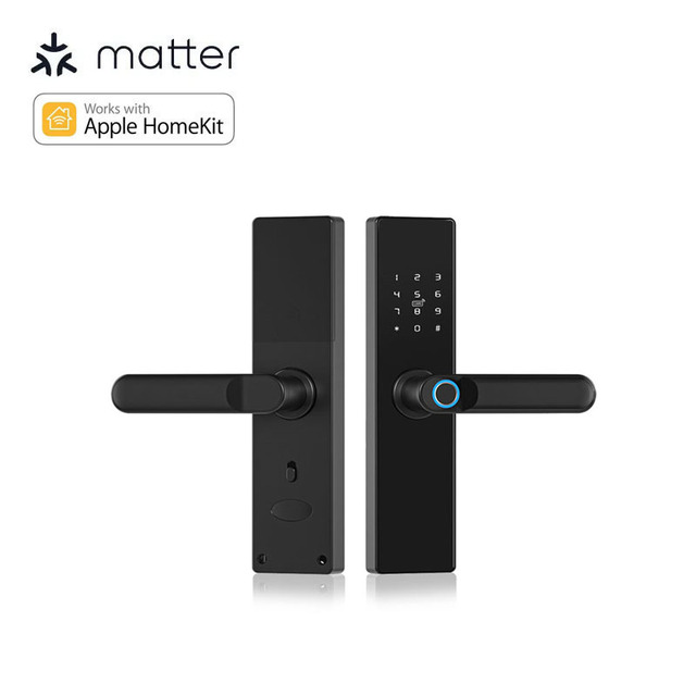 Matter Over Thread Homekit APP Remote Control Smart Handle Fingerprint Door Lock