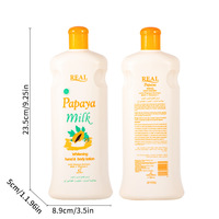 Loción corporal femenina de 600ml con ingredientes herbales Fragancia de papaya de comercio exterior Hidratante para pieles secas para el Sudeste Asiático