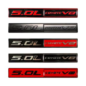 5.0L Coyote V8 标志贴纸 3D 发动机卡车徽章贴花 适用于福特 F-150 GT 车辆 可定制金属改装批发 - Product Image 2