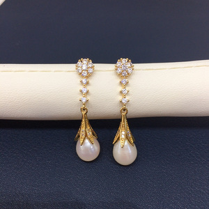 SHDIYAYUN <span class=keywords><strong>Orecchini</strong></span> Vintage Classici con <span class=keywords><strong>Perle</strong></span>, Gioielli con <span class=keywords><strong>Perle</strong></span> Naturali d'Acqua Dolce, Best Seller - Product Image 2