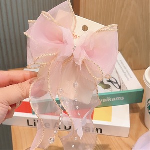 Nueva edición coreana, accesorios para el cabello, correa de lazo de malla súper inmortal, cadena de cuentas, joyería de horquilla para niños - Product Image 3