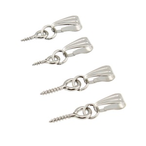 Composants de bijoux en acier inoxydable en forme de graines avec œillets et clous filetés pour la fabrication de boucles d'oreilles, couleur or et argent - Product Image 3