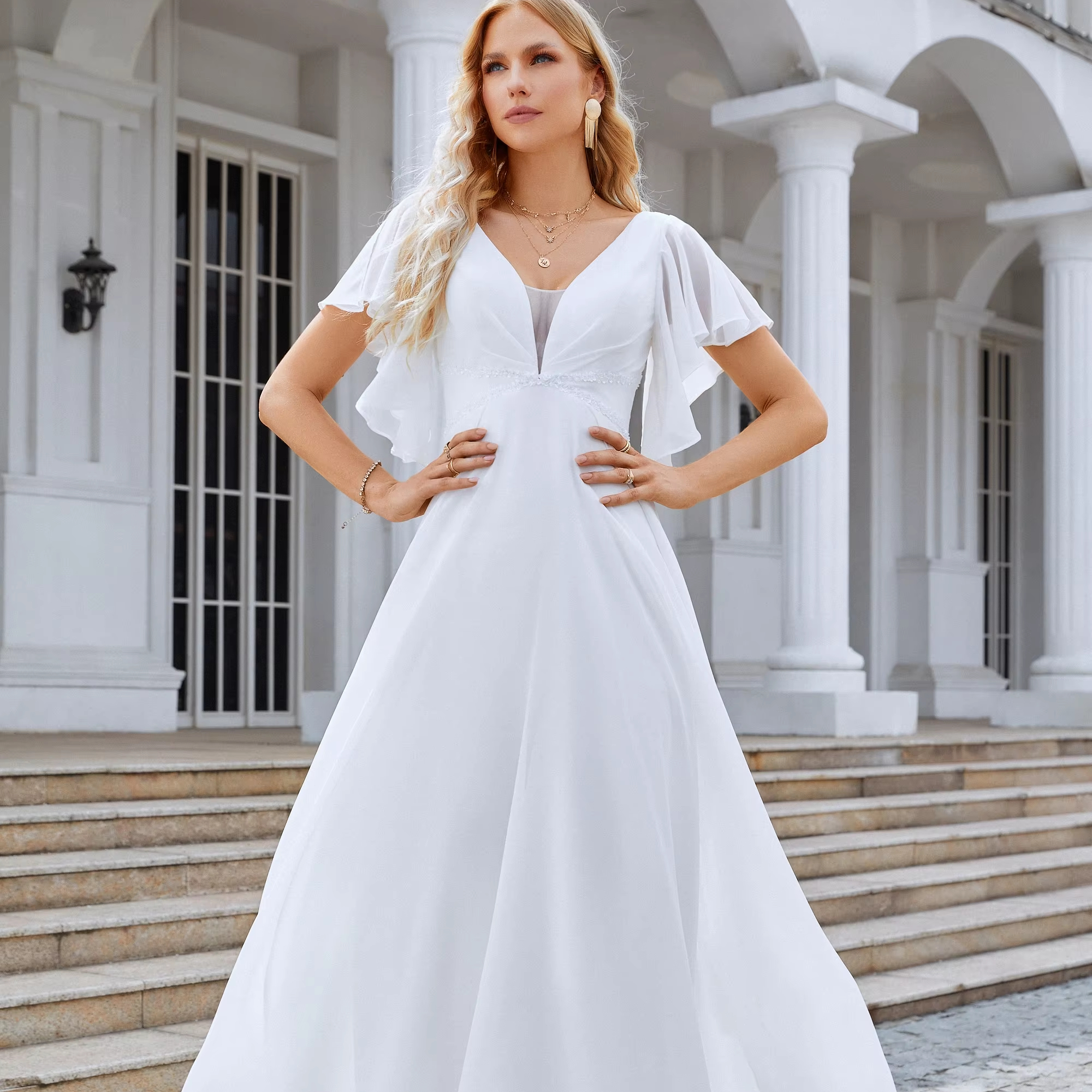 buy blue dress Seraphine Plus Size Wedding Guest Midi Dress– Hello Curve main image 1