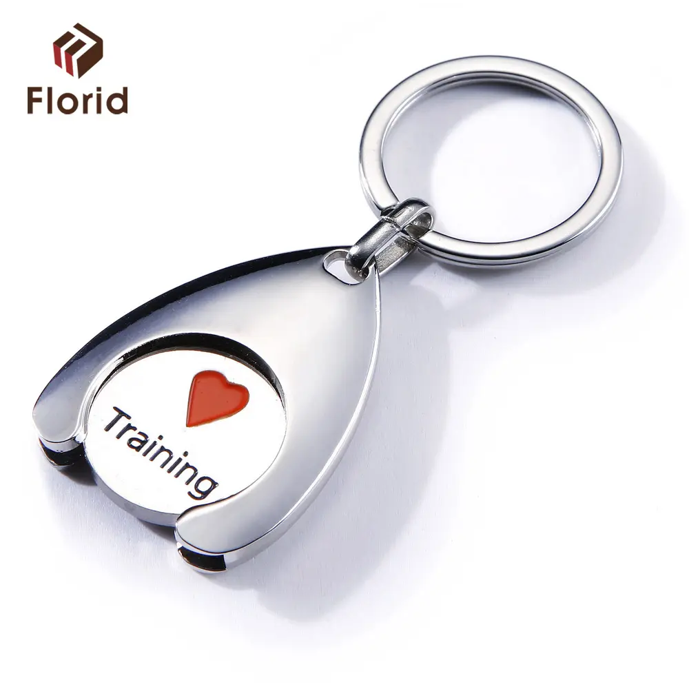 Factory Price Custom Made Europe Keychain High Quality Token Coin Key Chain Key Ring