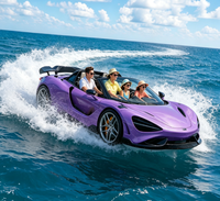 Bateau à réaction commercial en fibre de verre pour 5 passagers, bateau rapide puissant à propulsion par jet pour les centres de villégiature, les parcs et les excursions sur les lacs