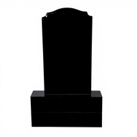 Vente en gros d'usine, pierre tombale en granit noir du Shanxi, style européen, design traditionnel, pierre commémorative pour cimetière, garantie de 5 ans