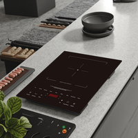 Cuisinière à induction intelligente 2000w Réglage de la minuterie Verrouillage des enfants Sûr et économie d'énergie Plaques à induction intégrées