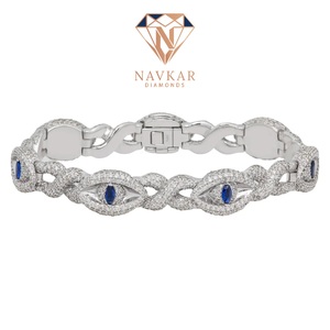 Women Moissanite Diamond Tennis Bracelet with <b>Iced</b> <b>Out</b> Stainless Steel Cuban Link <b>Chain</b> Jewelry For Gift - Product Image 1