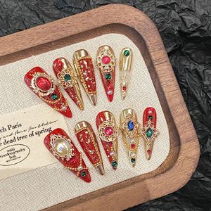 <span class=keywords><strong>Uñas</strong></span> Postizas <span class=keywords><strong>de</strong></span> Lujo TSZS, Largas y Medianas, con Diamantes 3D Brillantes, Hechas a Mano, Color Rojo para el Día <span class=keywords><strong>de</strong></span> <span class=keywords><strong>San</strong></span> <span class=keywords><strong>Valentín</strong></span>, Venta al por Mayor - Product Image 3