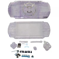 Casing Plastik Transparan Pengganti Full Housing Shell Plate dengan Tombol untuk Perbaikan Konsol PSP3000