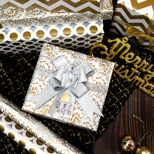 Factory Wholesale Custom <b>Christmas</b> <b>Luxury</b> <b>Paper</b> Roll 43cm X 300cm <b>Wrapping</b> <b>Paper</b> for Packaging - Product Image 6