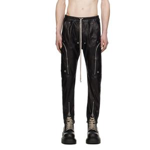 OEM Custom Men Elastic Belt Slim Fit Zipper Design Sex <b>Tight</b> PU Leather Pants <b>Winter</b> Windbreak Motorcycle Leather Trouser - Product Image 1