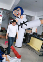Mannequin publicitaire gonflable de Taekwondo en nylon enduit de PVC durable, certifié CE, avec souffleur, pour salles de sport, magasins et usage extérieur