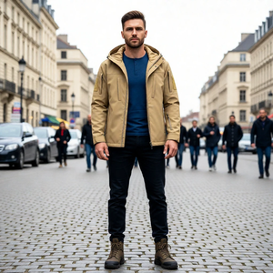 Veste softshell à capuche pour homme A-1, polyester, élasthanne, nylon, imperméable, séchage rapide, randonnée, camping - Product Image 2