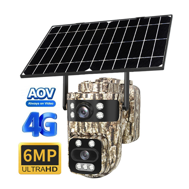 4G Dual Lens Camera 6MP WIFI IP Camera Full Color Night Vision CCTV 1080P Camera Outdoor