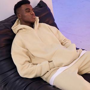 Alta calidad Casual francés Terry con capucha de peso pesado de gran tamaño Sudadera con capucha Puff Impresión logotipo de pantalla sudaderas con capucha personalizadas para hombres - Product Image 2