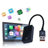 Adaptador Inalámbrico Portátil CarPlay Android Auto AI Box 2 en 1, Mini Adaptador Plug and Play, Bluetooth 5.2, WiFi, Sistema Operativo Linux, 1 Año de Garantía